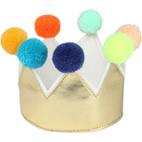 Gold Pompom Crown
