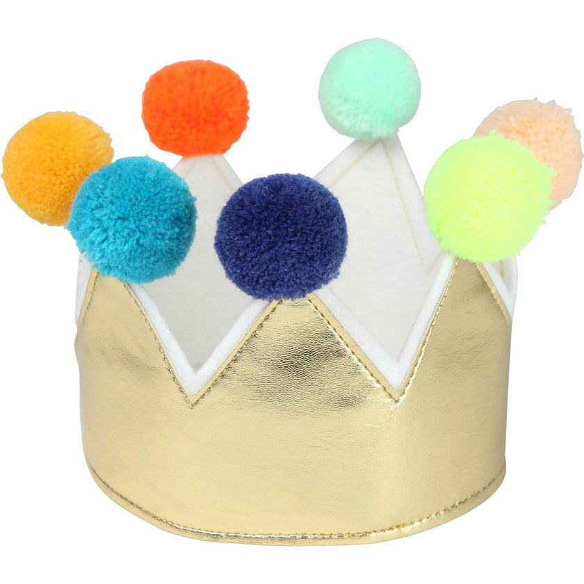 Gold Pompom Crown