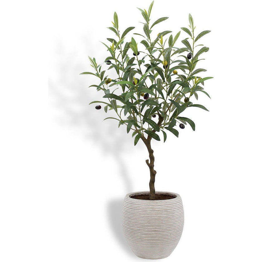 Artificial Olive Topiary Tree with Mediterranean Pot