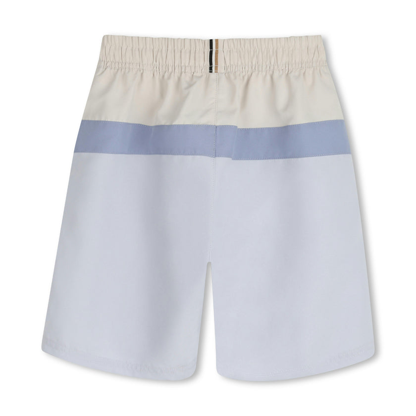 Beige & Blue Swimshorts