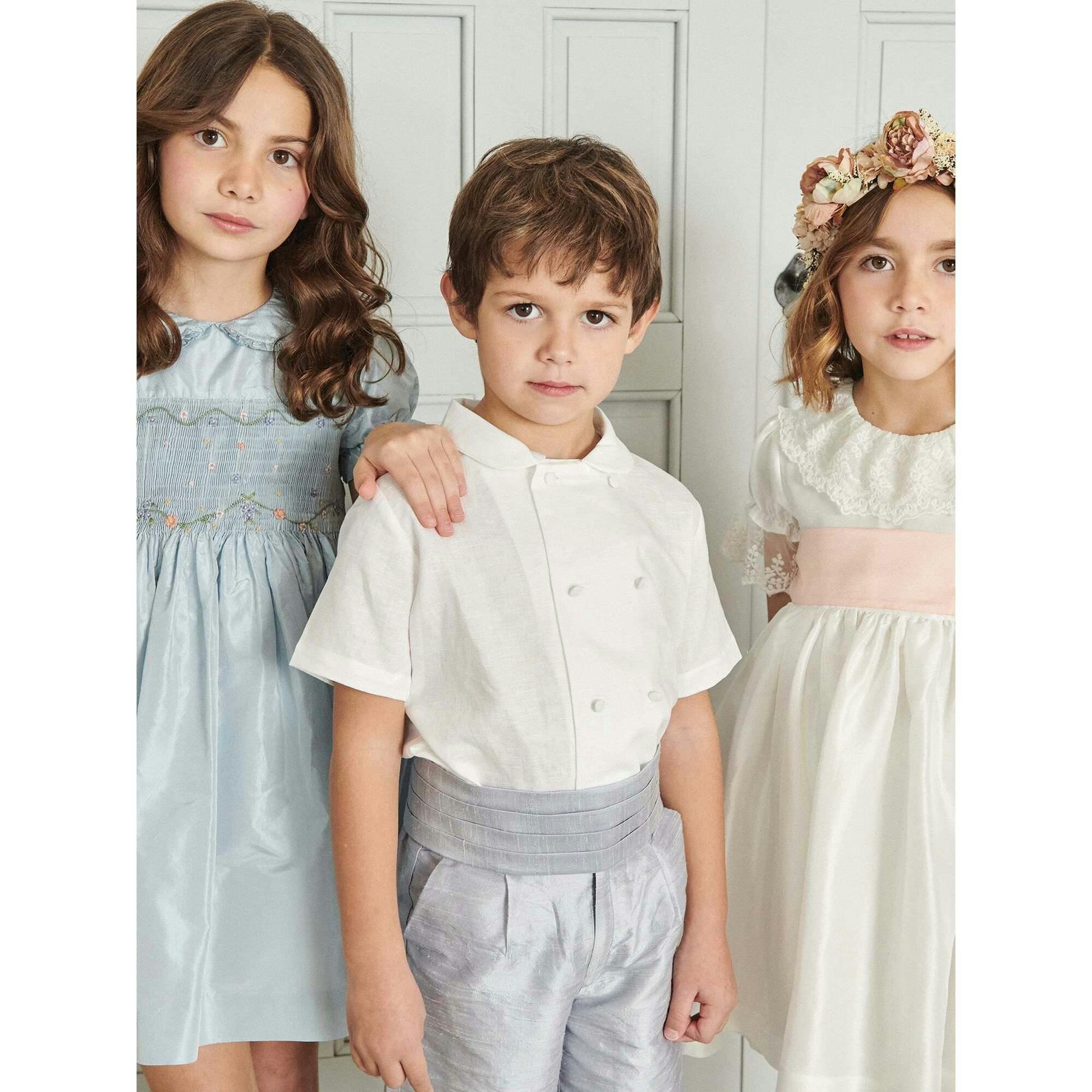 Ivory Tabitha Silk Ceremony Girl Dress
