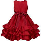Bella Frill Satin Girls Party Dress