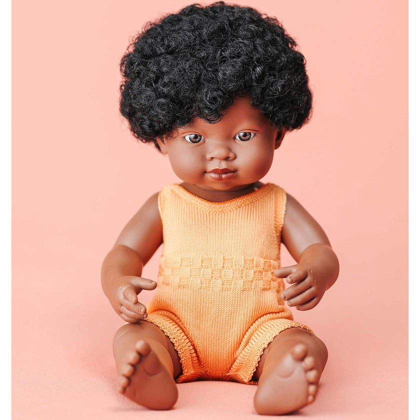 Colourful Edition Collection - Baby Doll African Girl 15" (melon rompers)