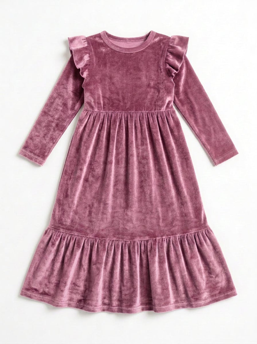Velvet Ruffle Robe