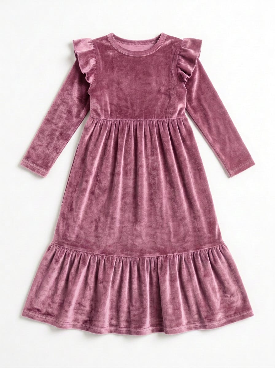Velvet Ruffle Robe