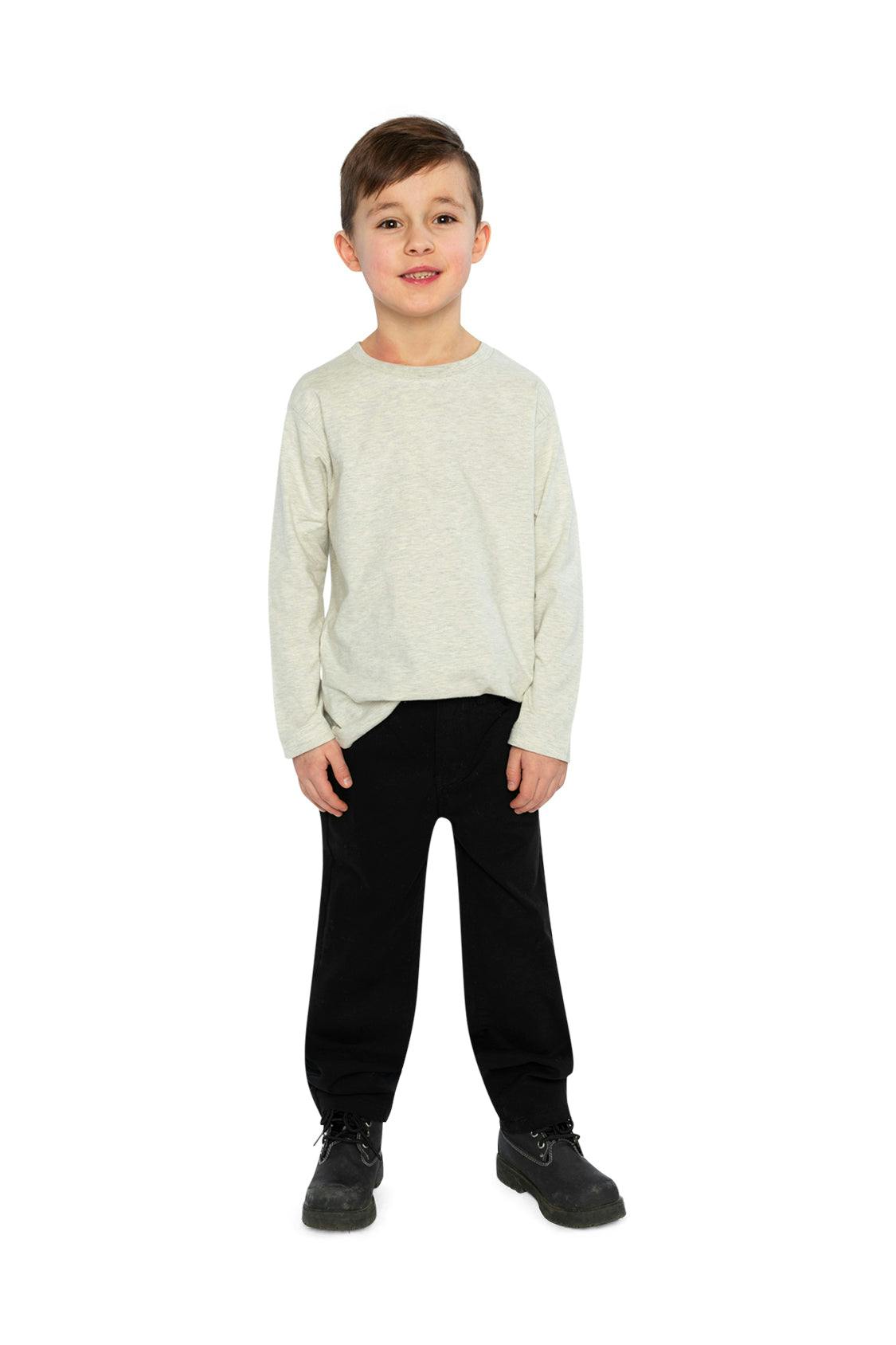 Organic Cotton Long Sleeve T-Shirt Heather Grey