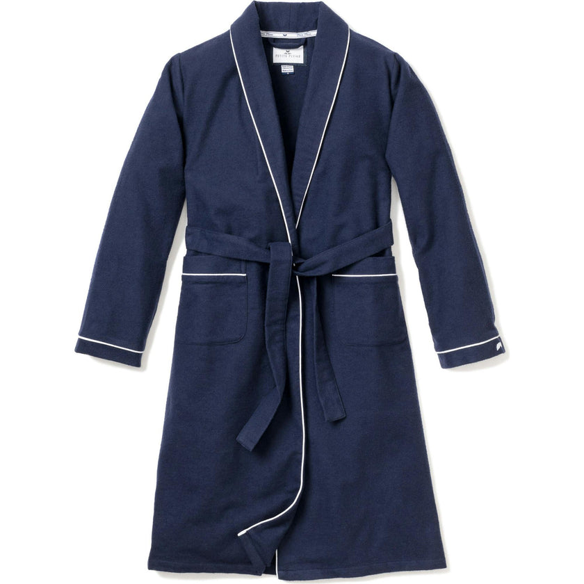 Men's Pima Robe in Navy