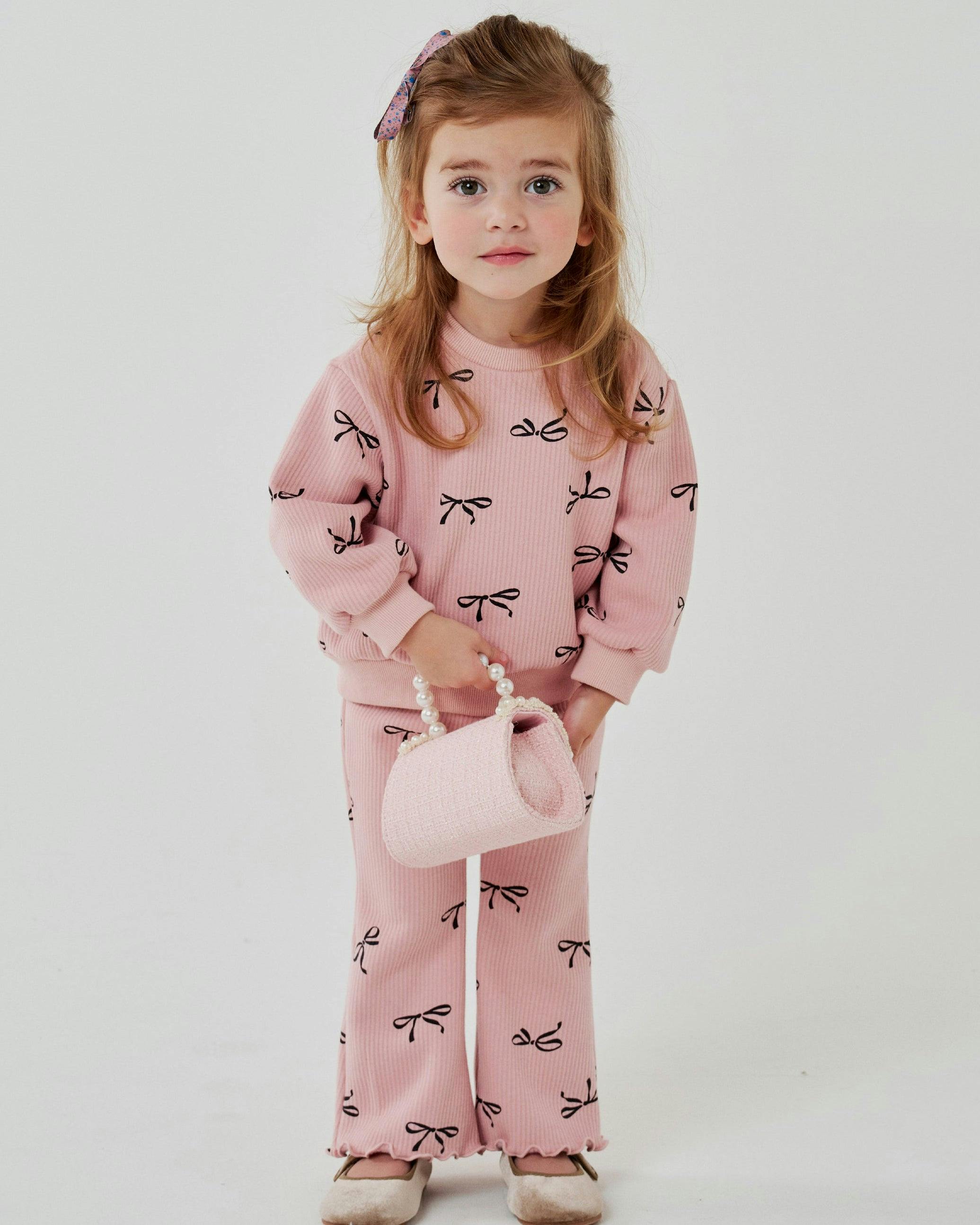 Ava Ribbon Sweatshirt Set