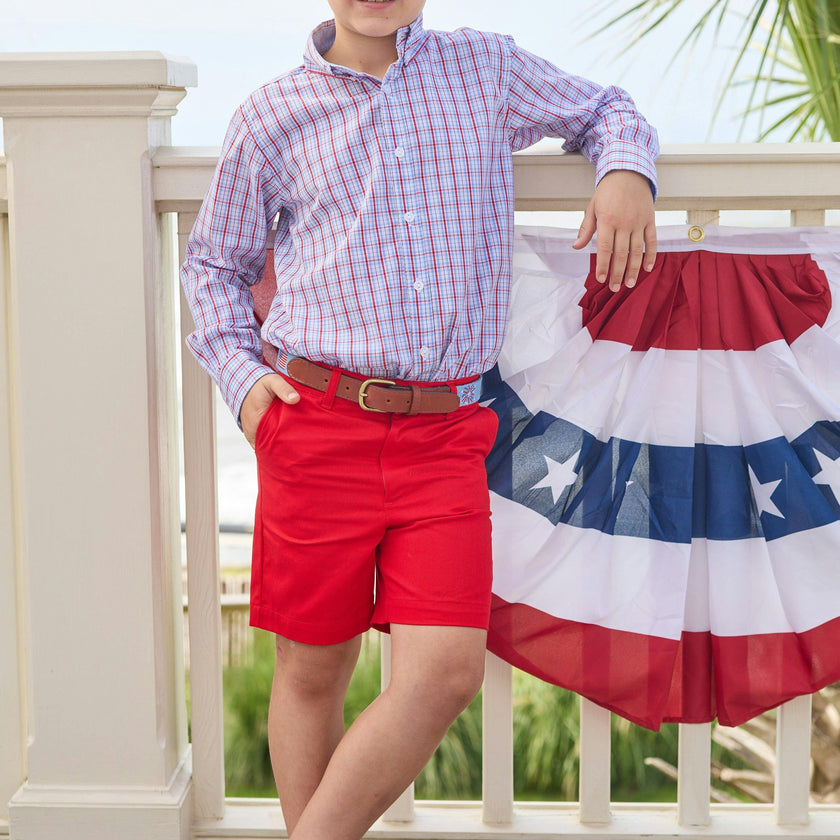 Button Down Shirt - Patriotic Plaid