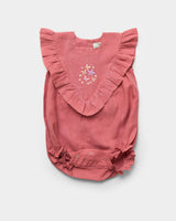 Lucy Baby Bubble Romper - Peony