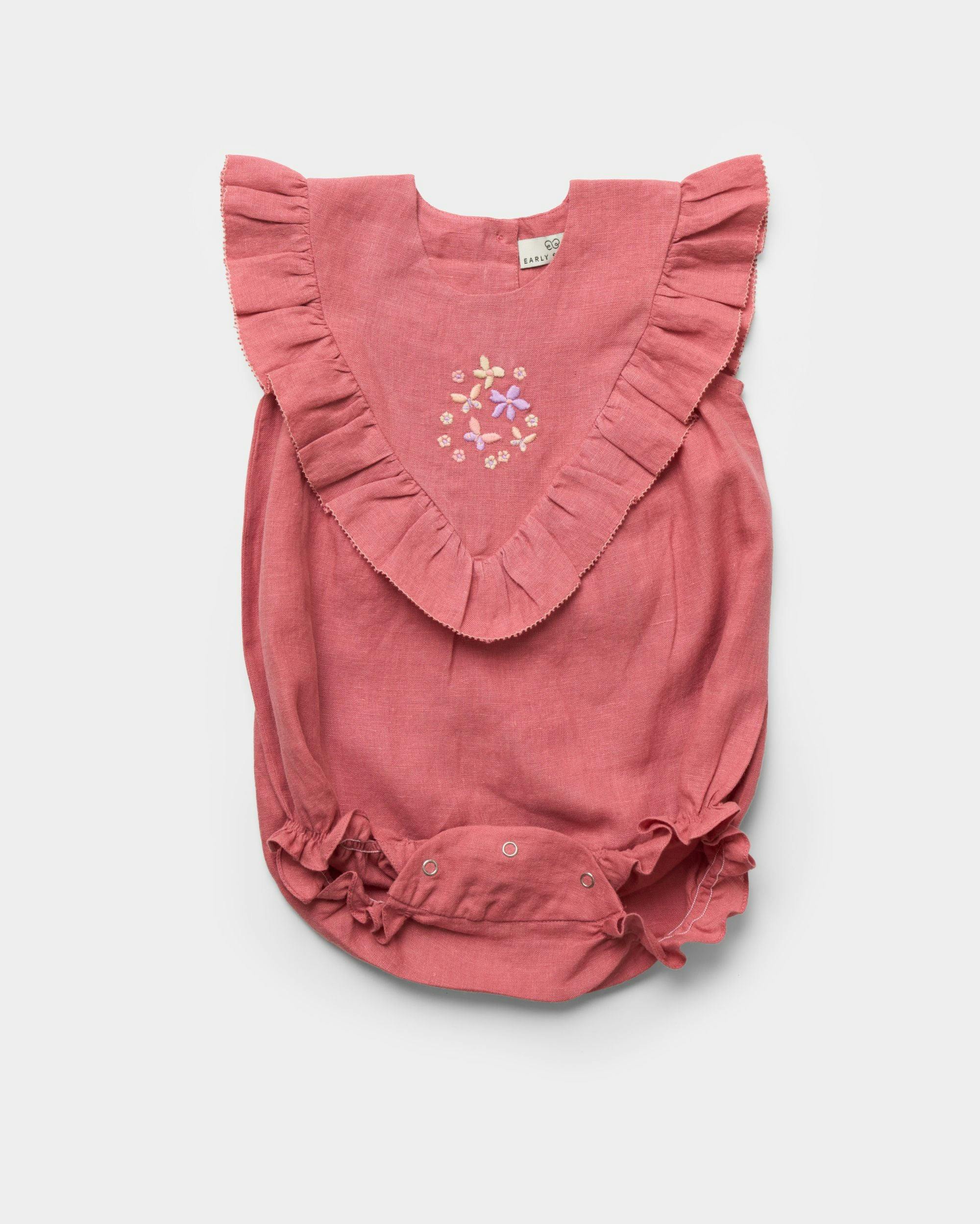 Lucy Baby Bubble Romper - Peony