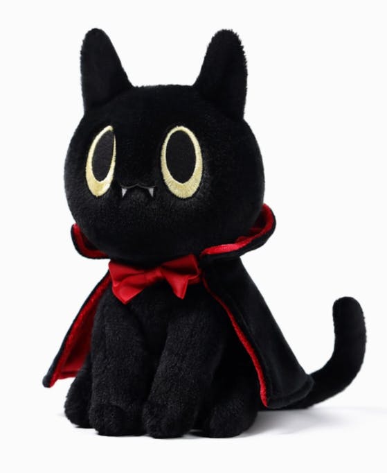McHugs Dracula Cat Halloween Weighted Plush Animal 18cm