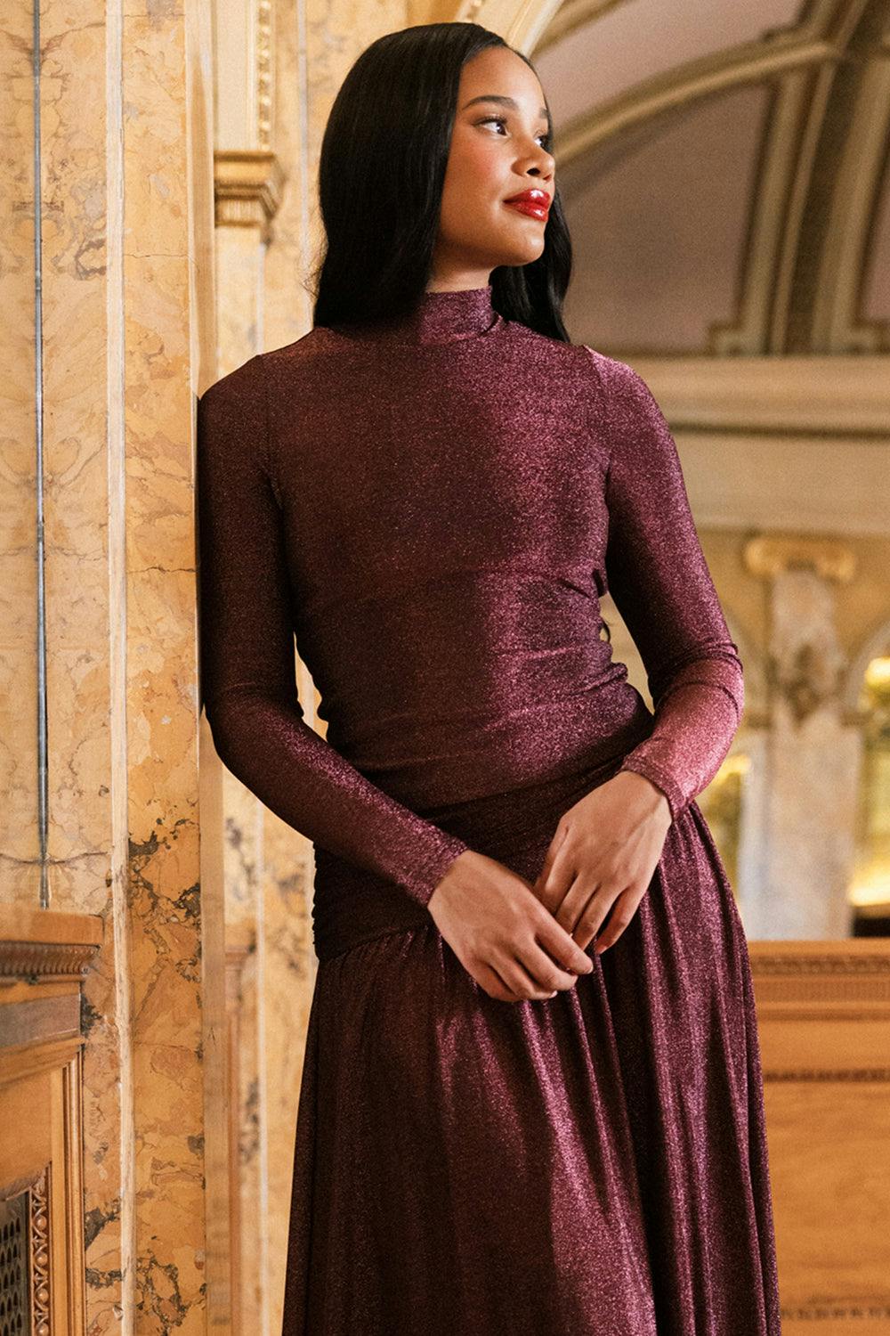Ava Top in Sangria