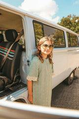 Dusty Teal Floral Boho Coverup