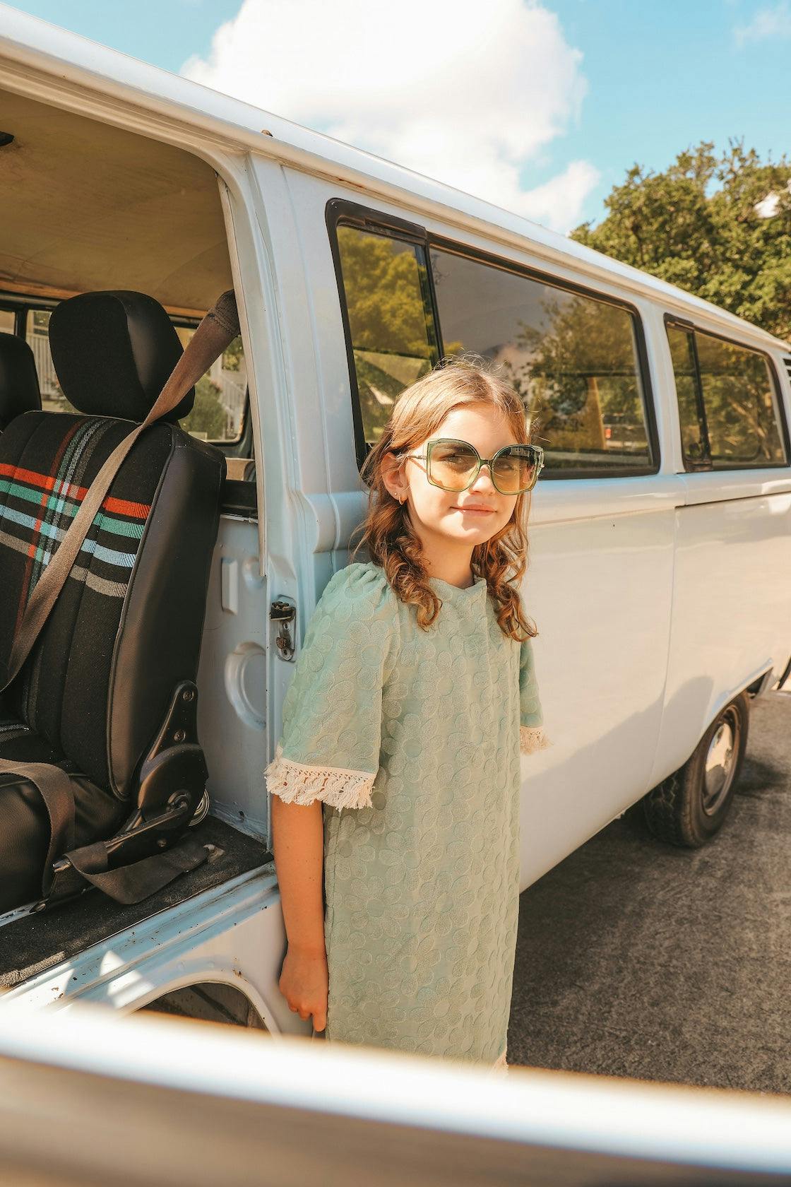 Dusty Teal Floral Boho Coverup