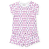 Emery Girls' Short Set - Pickleball Crest Pink