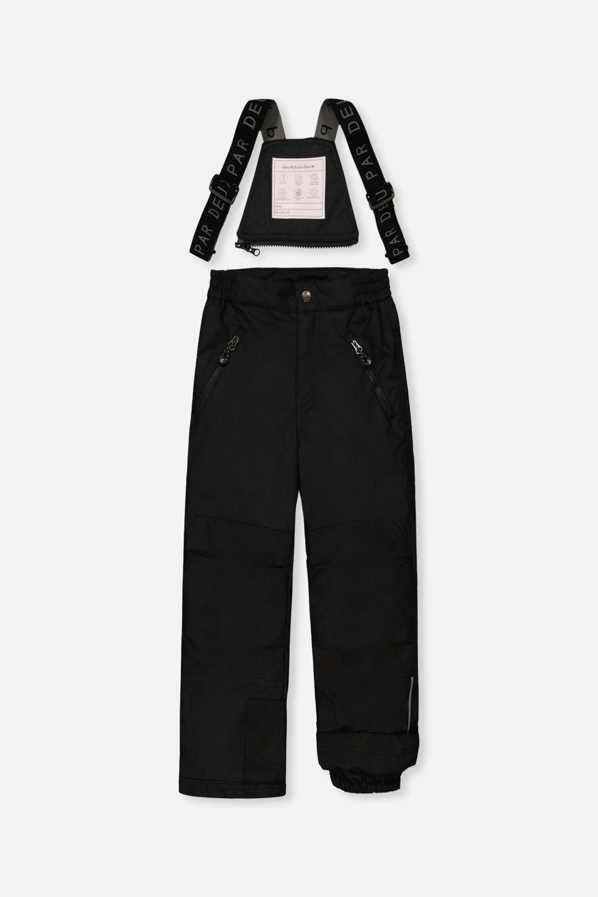 Two Piece Play Snowsuit Green Yellow And Blue Checkerboard With Black Pants