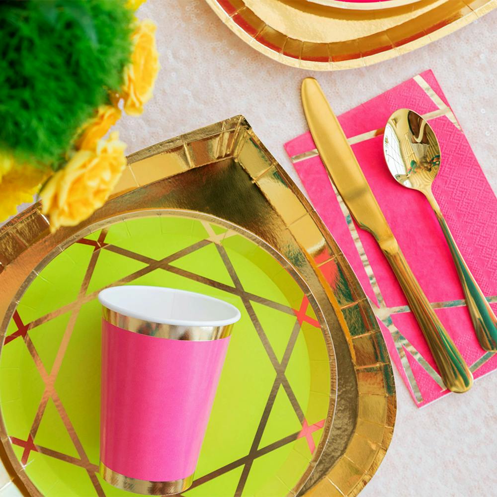 Enchanté Pink Guest Napkins