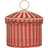 Circus Tent - Toy Basket / Red & Straw