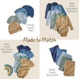 RILEY 5-Pack Crinkle Muslin Burp Cloths