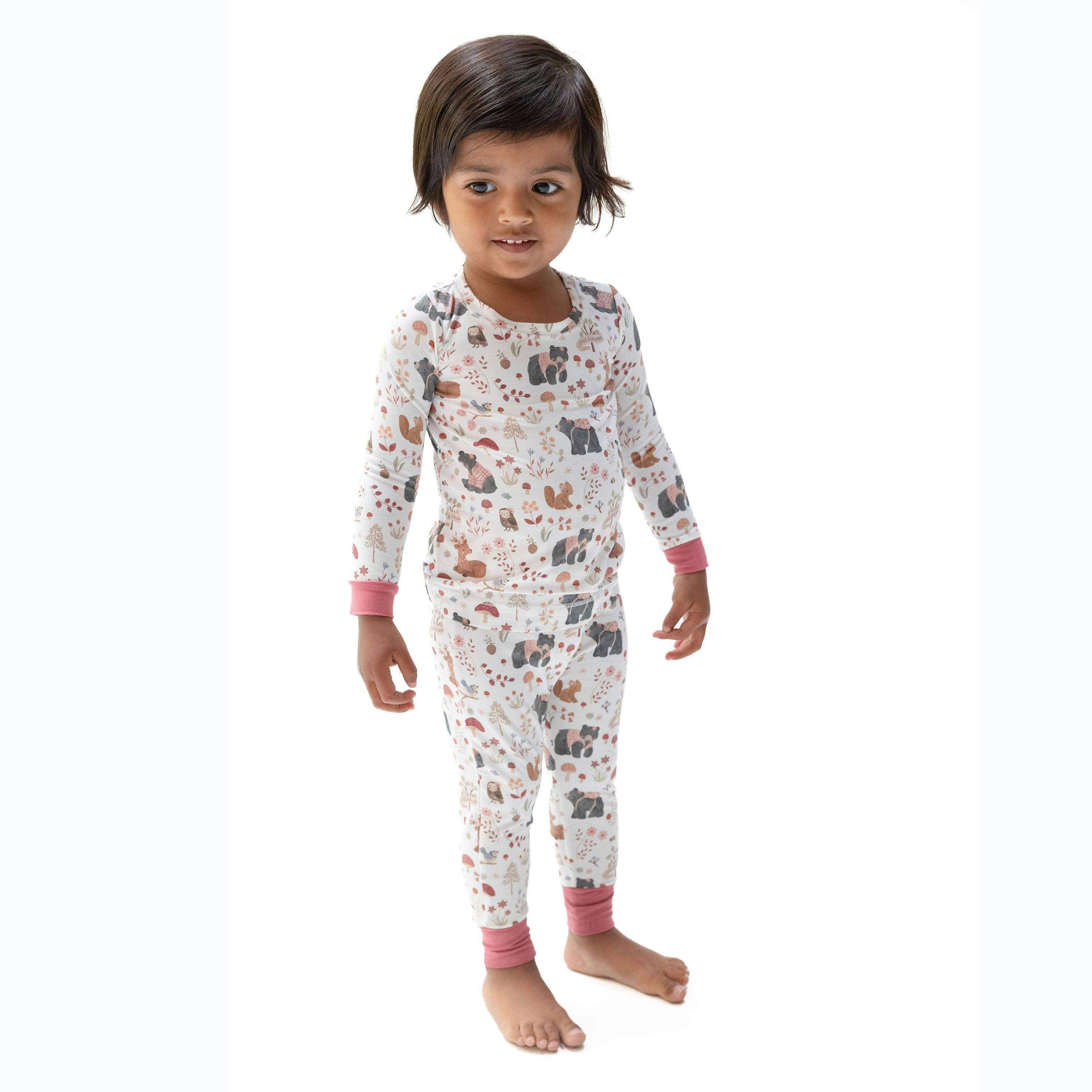 Southern Woodland Animals Pink - Long Sleeve Loungewear Set
