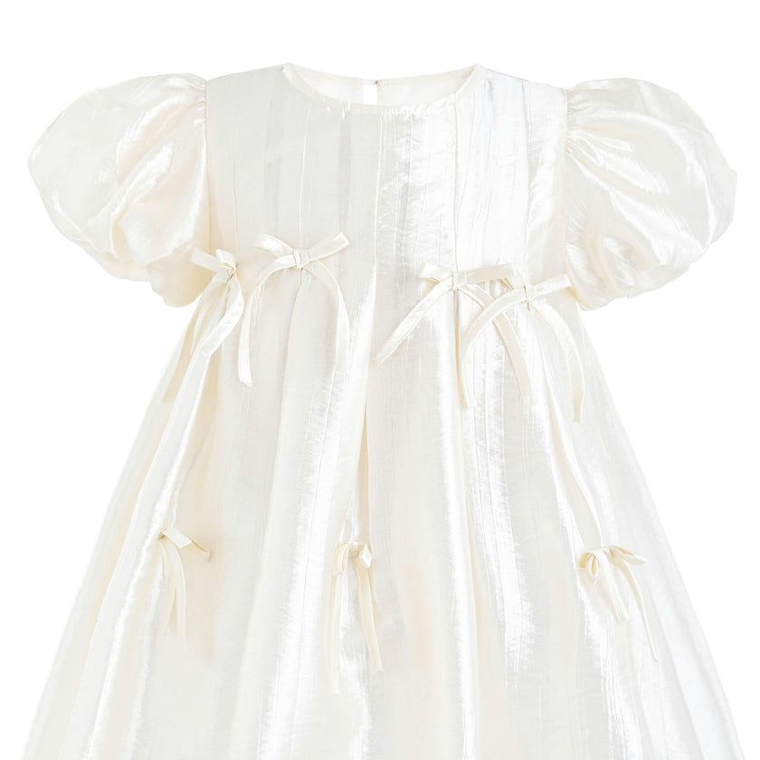 Beige Sena Petal Bow Dress