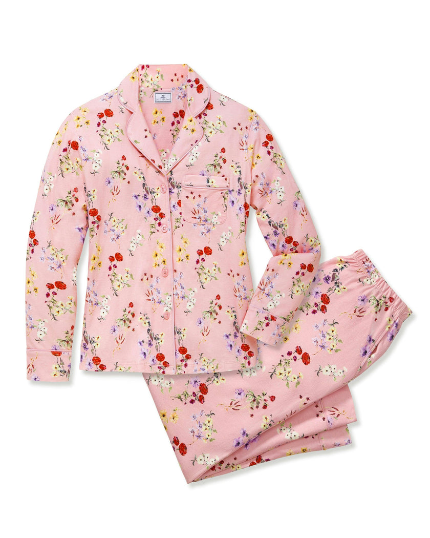 Women's Pima Pajama Set in Blush Brilliant Botanical