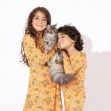 Pumpkin Bamboo Girls' Long Sleeve Dress