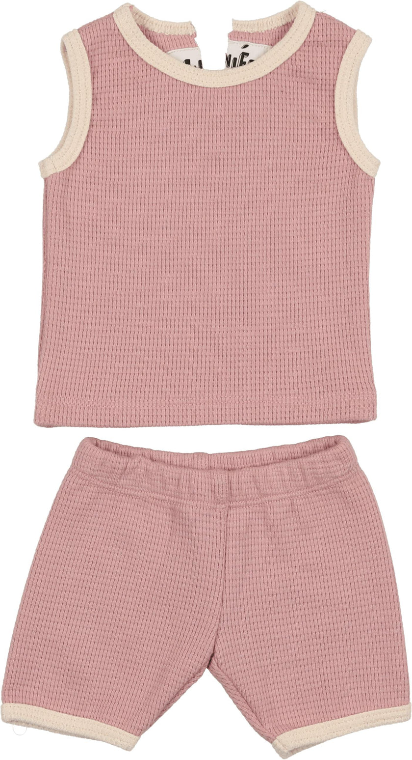 Waffle Knit Tank Set