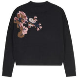 Embroidered Mock Neck Sweater