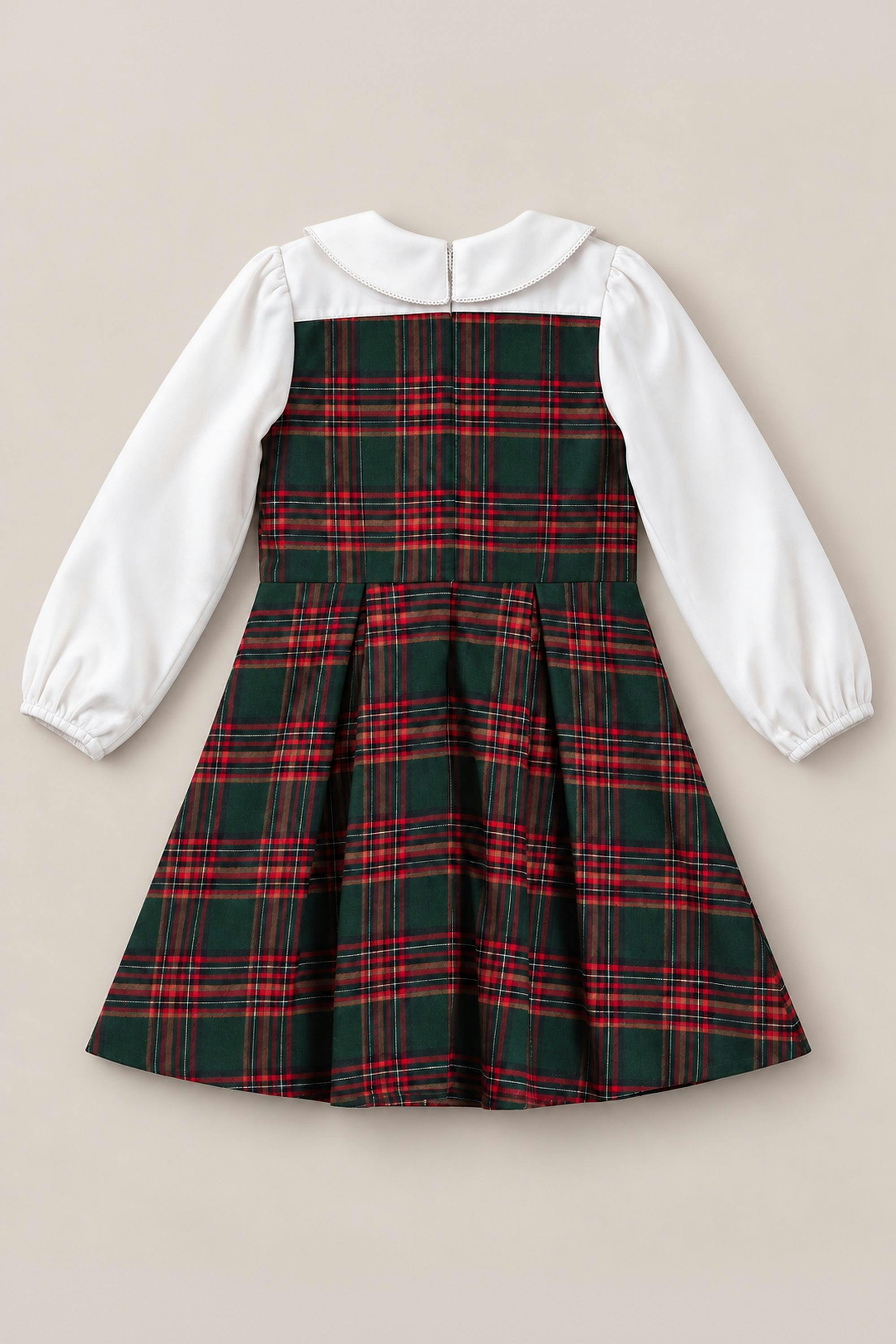 Mini Tawny Dress in Evergreen Plaid