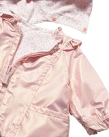 Pink Hooded Glossy Jacket