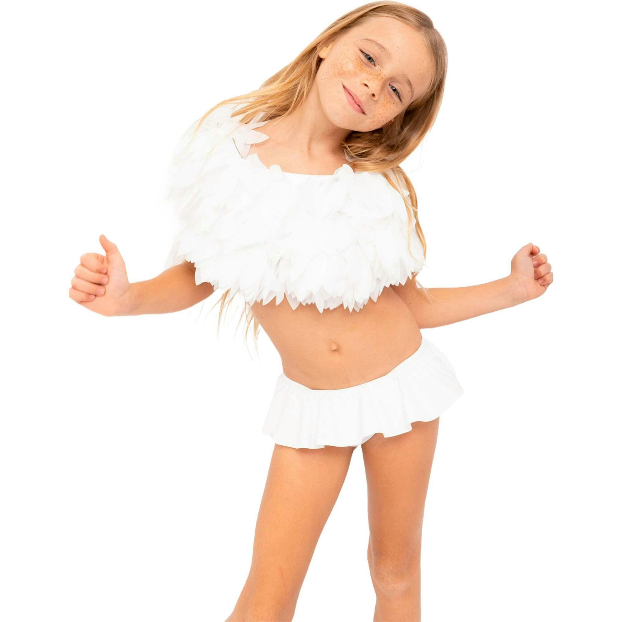 Wide Petal Neck Ruffle Bikini
