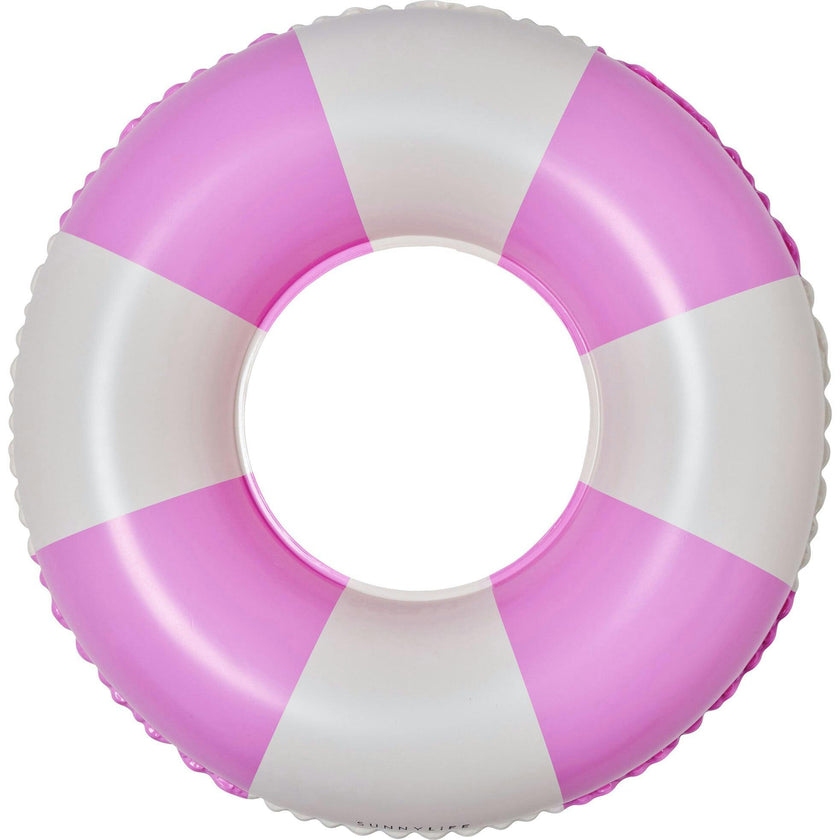Mini Tube Pool Ring: Zest Magenta Stripe