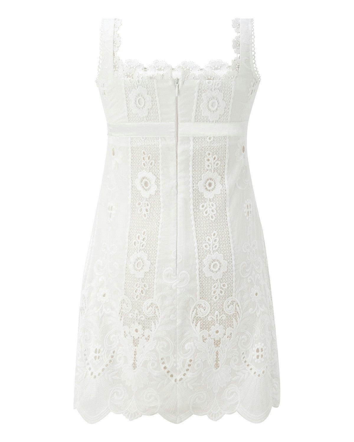 Josephine Embroidered Mini Dress