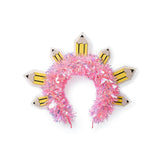 Packed Party Best in Class Pencil Novelty Headband - Multi-Sized Glitter Felt Pencils with Pink Tinsel Wrap for Back to School and Classroom Parties