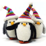 Penguins with Striped Hats Ornaments
