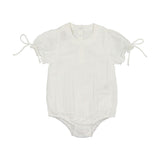 Striped Faux Tab Girls Romper