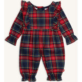 Magnetic Ruffle Romper HOLIDAY PLAID