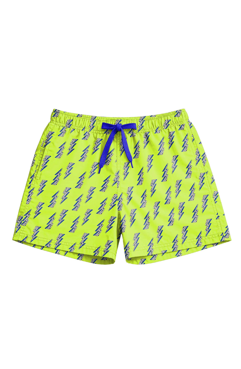 Dylan Boys Lightning Bolt Print Board Shorts