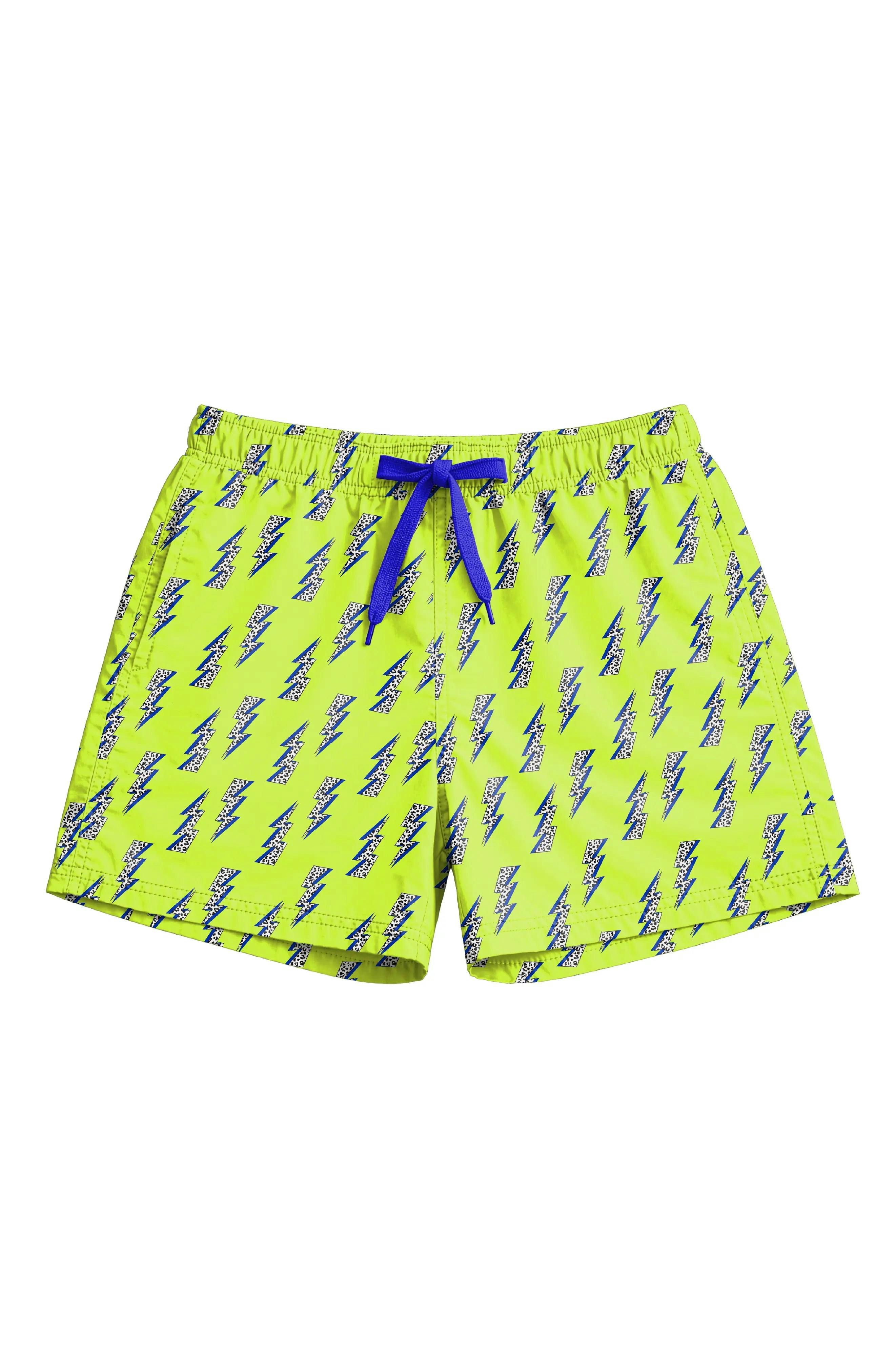 Dylan Boys Lightning Bolt Print Board Shorts