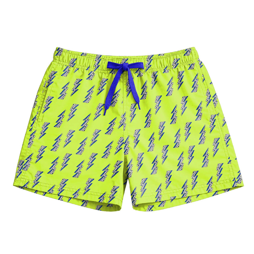 Dylan Boys Lightning Bolt Print Board Shorts