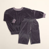 Daryl Set in Thin Purple Ash Stripe