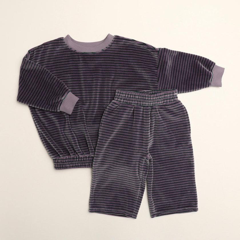 Daryl Set in Thin Purple Ash Stripe