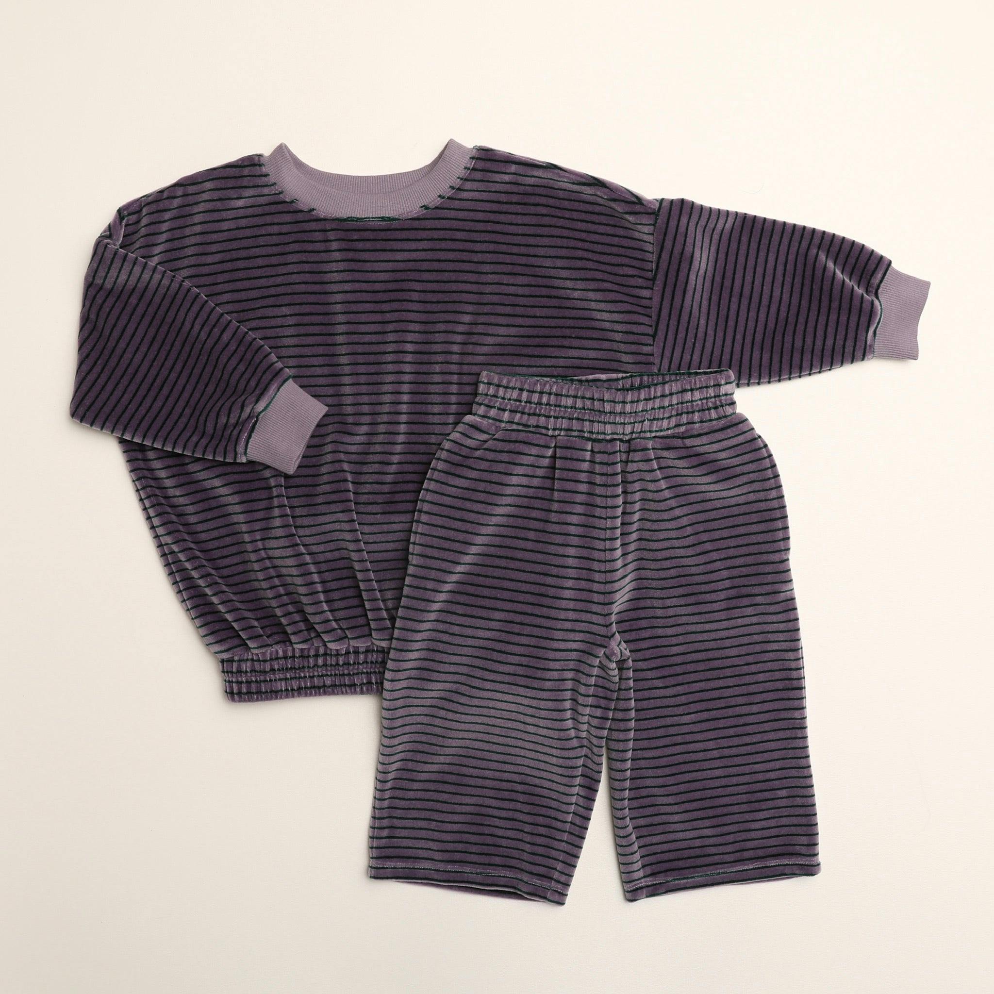 Daryl Set in Thin Purple Ash Stripe