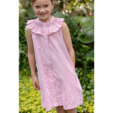 Molly Anne Dress in Red Seersucker