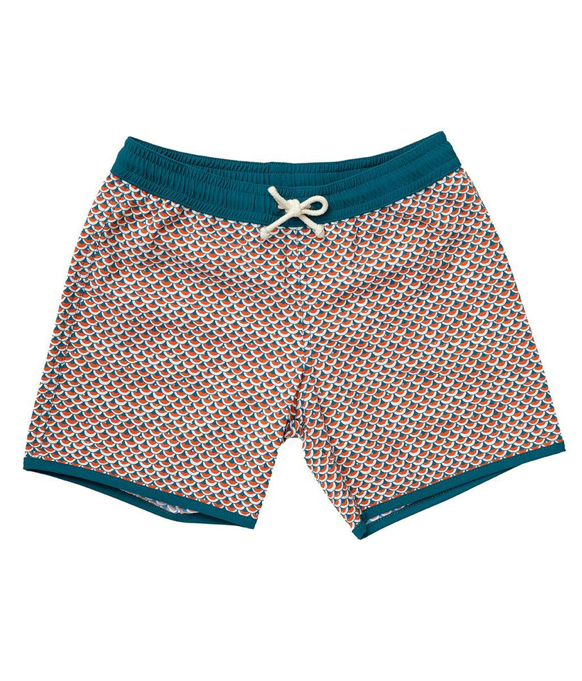 Swimshort Tommaso - Scales Pint Cinnamon Teal