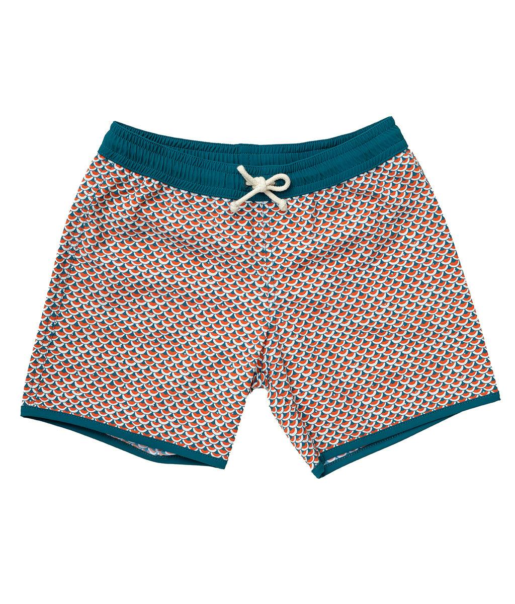 Swimshort Tommaso - Scales Pint Cinnamon Teal