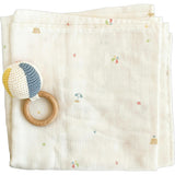 Beach Swaddle and Teether Set - Beach Ball