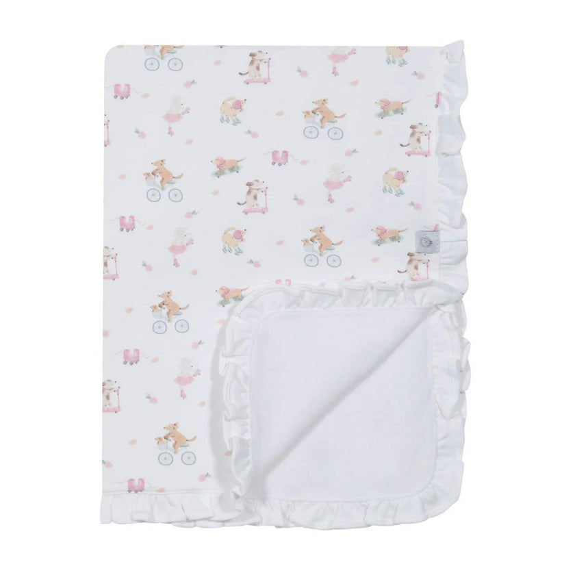 Roller Pups Girl Pima Cotton Baby Blanket